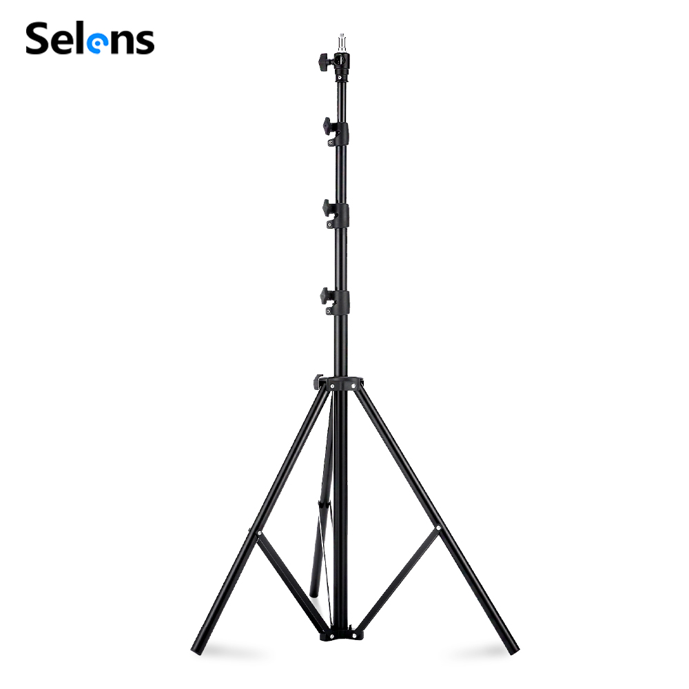 Photography Lighting Product - Selens 2.2~3.95m エアクッションライトスタンド アルミ合金三脚ブラケット 写真スタジオ ソフトボックス