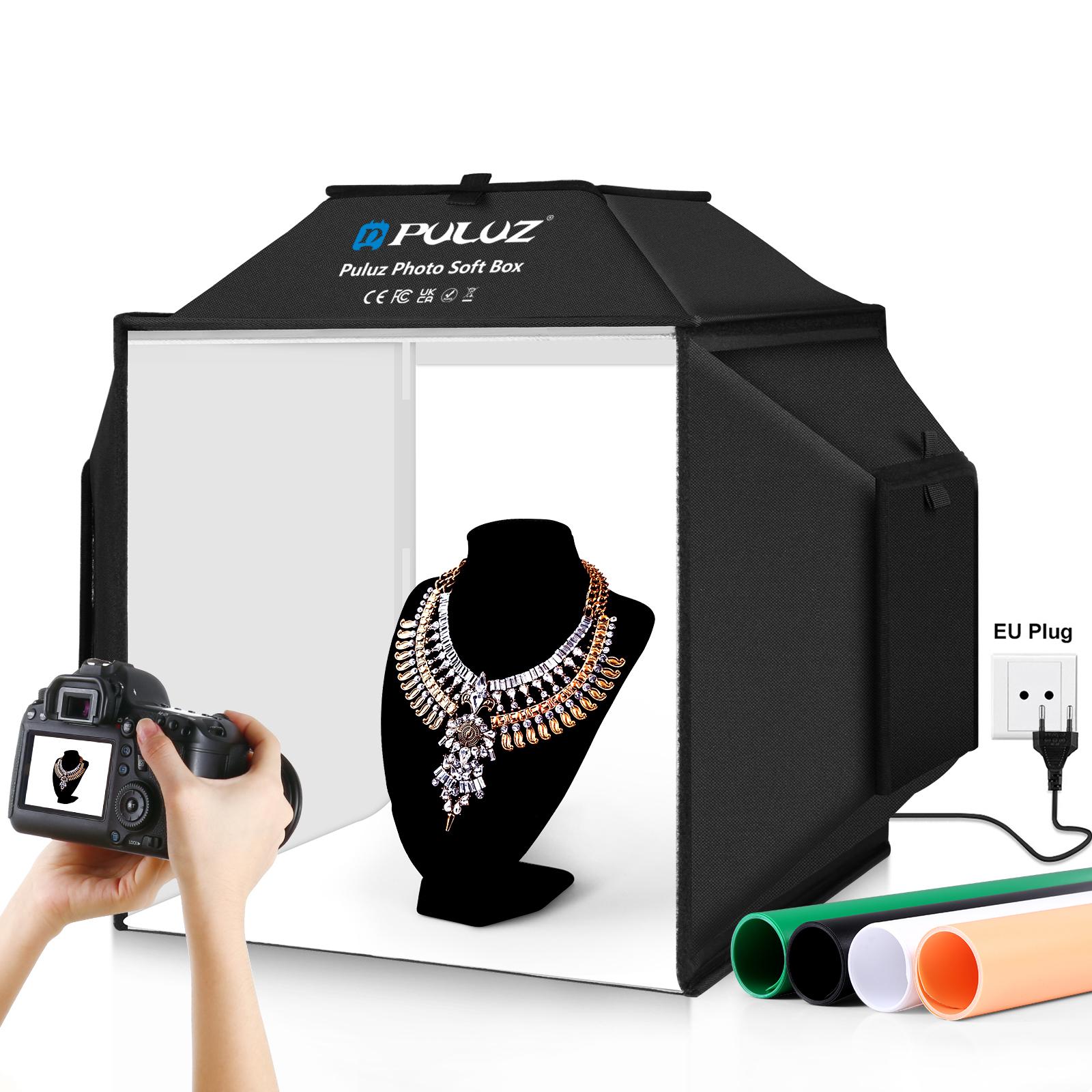 Photography Lighting Kit With Backdrop - PULUZ 40 センチメートル折りたたみ 72 ワット 5500