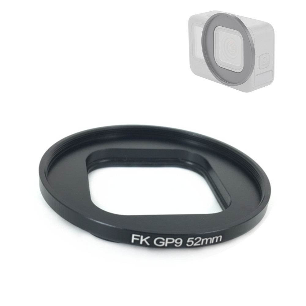 Gopro Action Camera Hero 11 Black - Black GoPro Hero 9、10、11、Mini 12用52mmレンズフィルターアダプターリング。CPL、赤、黄、マゼンタのクローズアップフィルターを取り付ける際に使用。