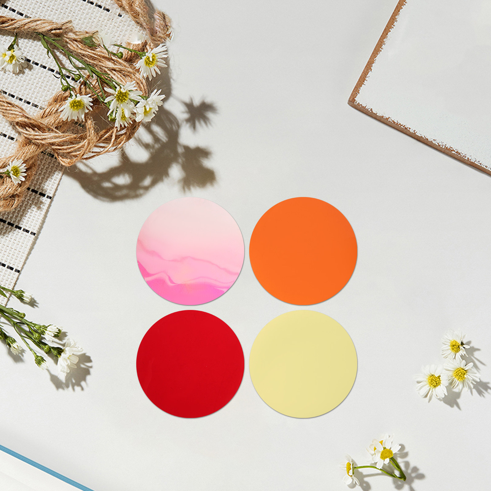 Photography Lighting Diffuser - 20枚入り粘着式カラーフィルターシート、鮮やかな暖色の夕焼け効果ライトディフューザーフィルム、寝室、ステージ、写真撮影用ジェルライト