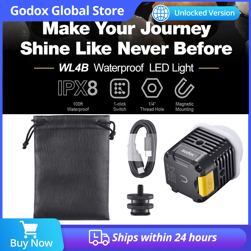 Photography Lighting Godox - Godox WL4B 5600K防水LEDライト（モバイルアプリ対応）
