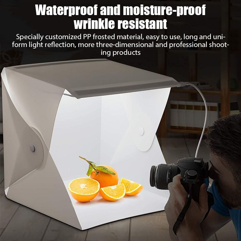ポータブル折りたたみフォトボックス写真撮影LEDライトミニ写 - Photography Lighting Kit With Backdrop のレビューと価格