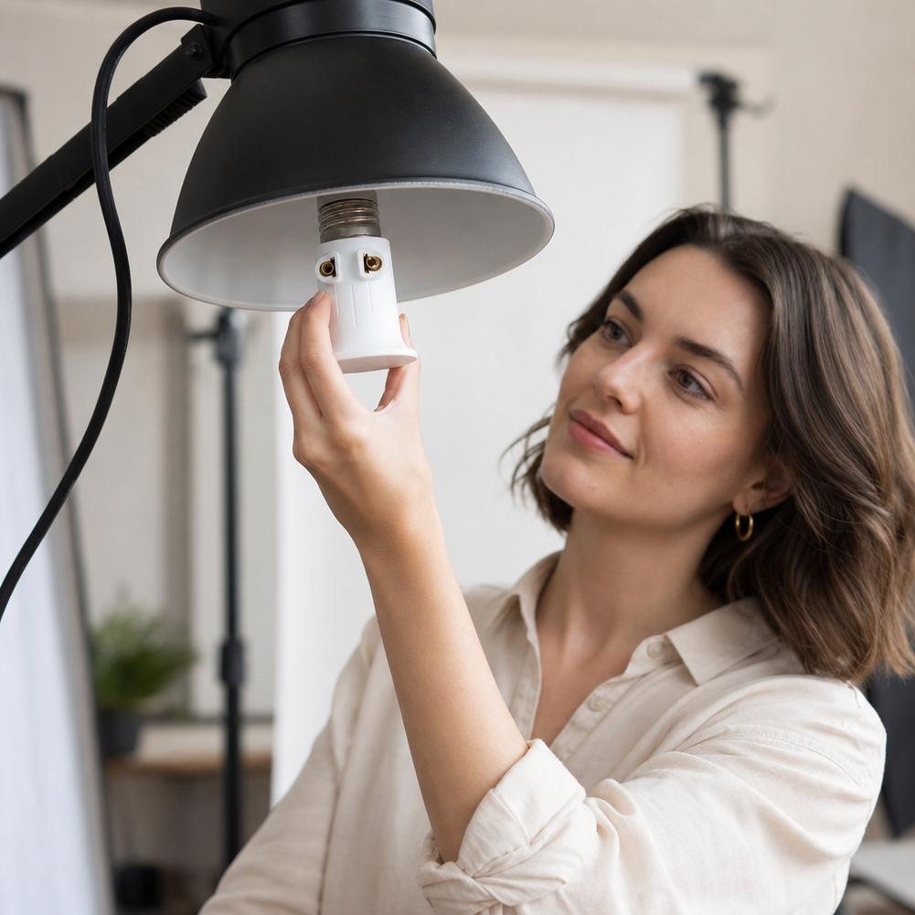 E27 - EUプラグアダプター ライトソケットコンバーター - Photography Lighting Product のレビューと価格