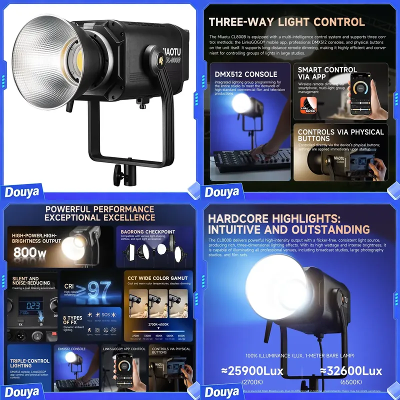 MIAOTU 工場直販 CL-800B 800W バイカラー - Photography Lighting Direction のレビューと価格