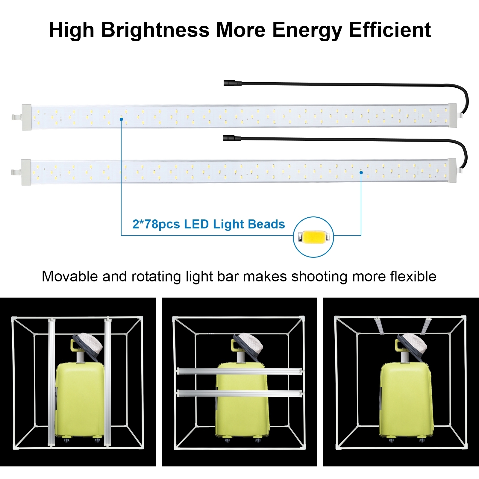 PULUZ 80cm折りたたみ式ポータブル72W 9050L - Photography Lighting Kit With Backdrop のレビューと価格