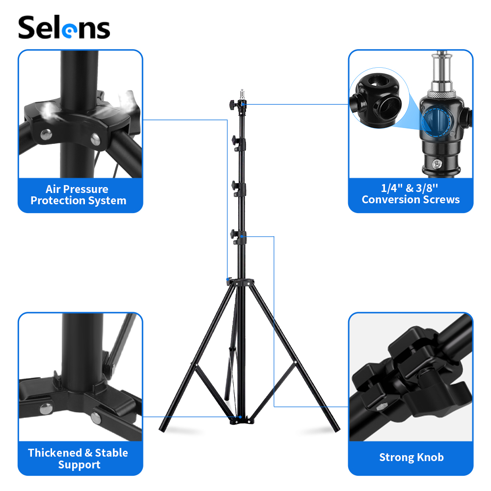 Selens 2.2~3.95m エアクッションライトスタン - Photography Lighting Product のレビューと価格