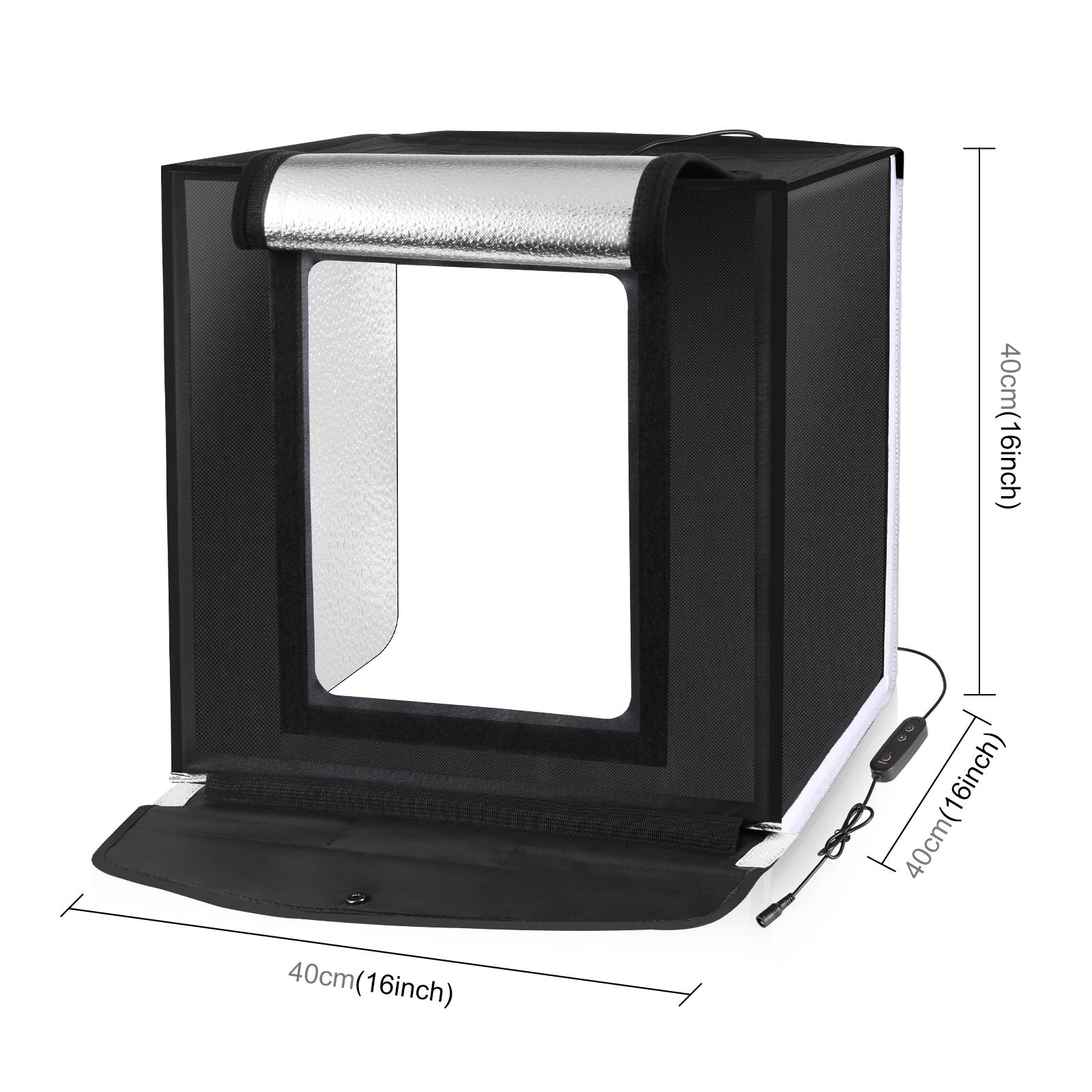 Puluz-写真スタジオ用LEDライトボックス,卓上撮影テン - Photography Lighting Kit With Backdrop のレビューと価格