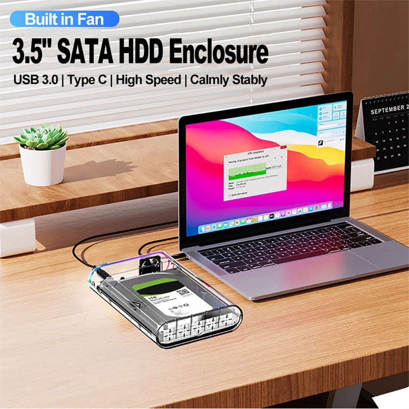 3.5インチ HDD/SSD エンクロージャ 透明 USB  - Photography Lighting Game のレビューと価格