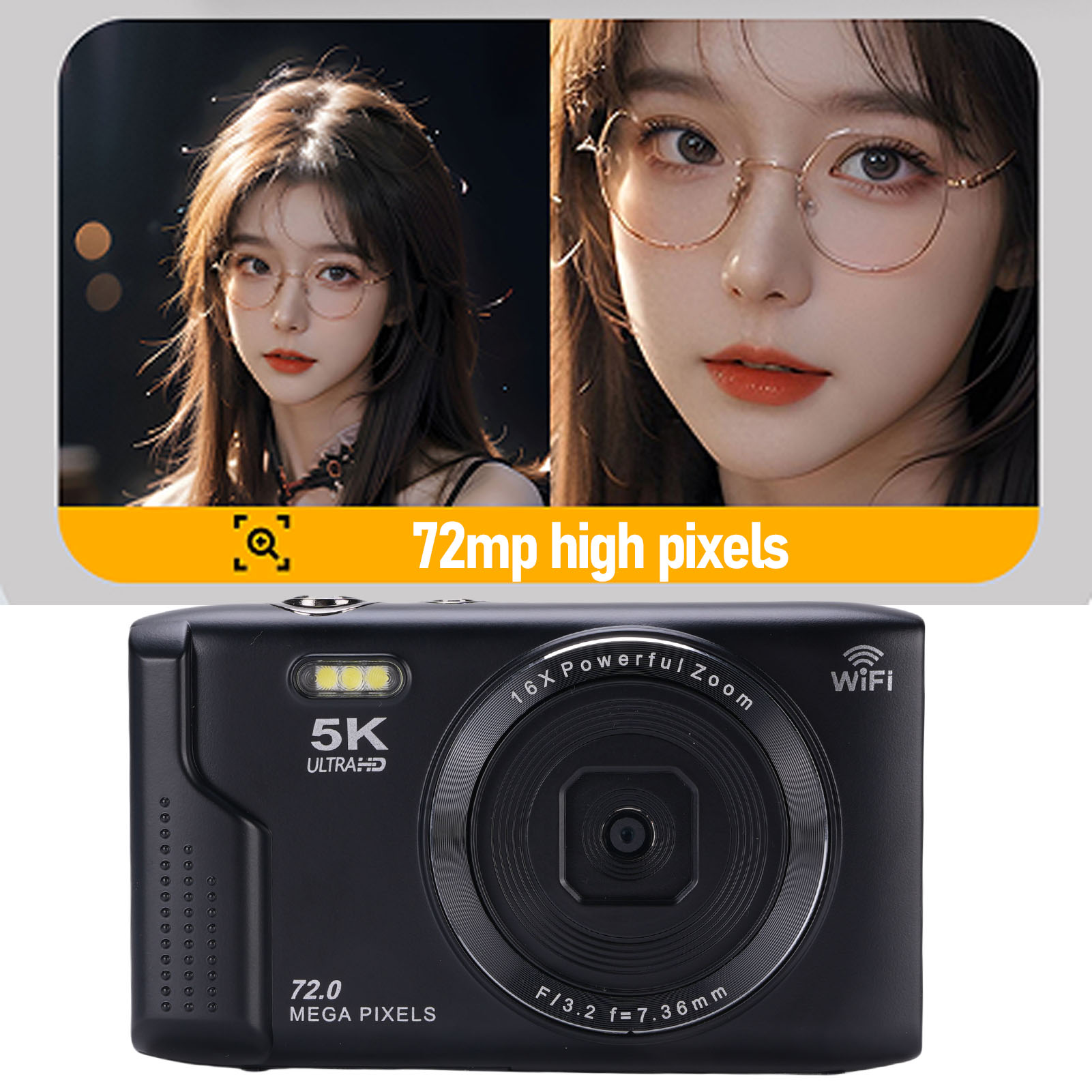 5Kデジタルカメラ 72MP 16倍ズーム ポータブル 2. - Lighting In Photography For Beginners のレビューと価格