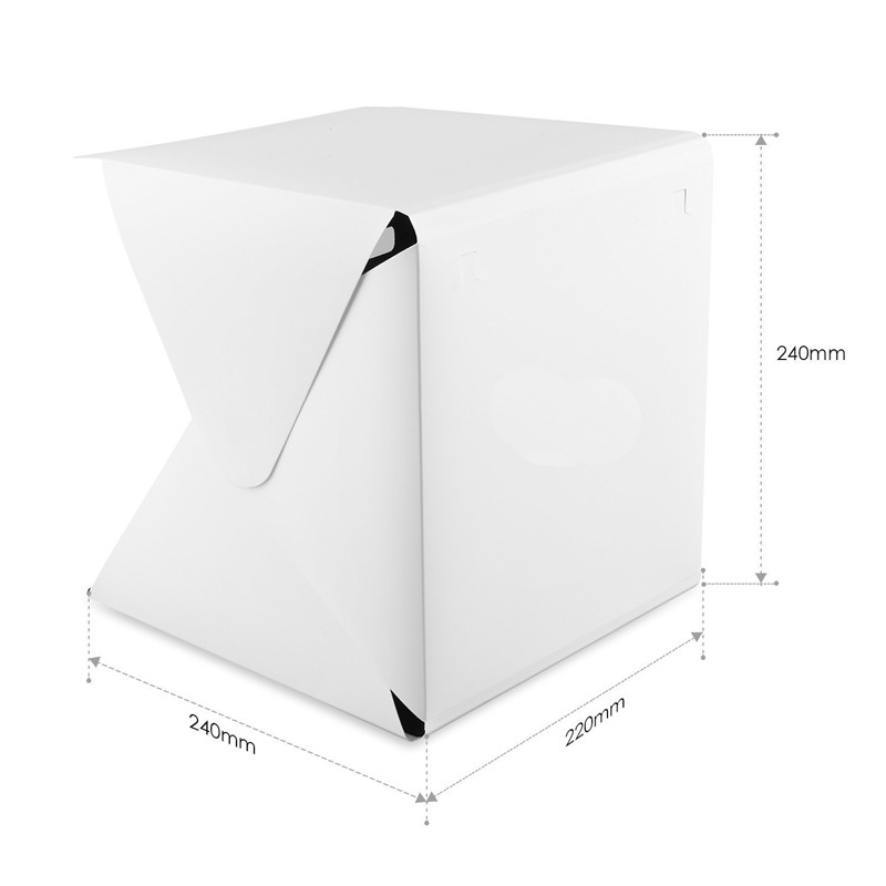 ポータブルミニフォトスタジオボックス写真撮影用背景幕内蔵LE - Photography Lighting Kit With Backdrop のレビューと価格