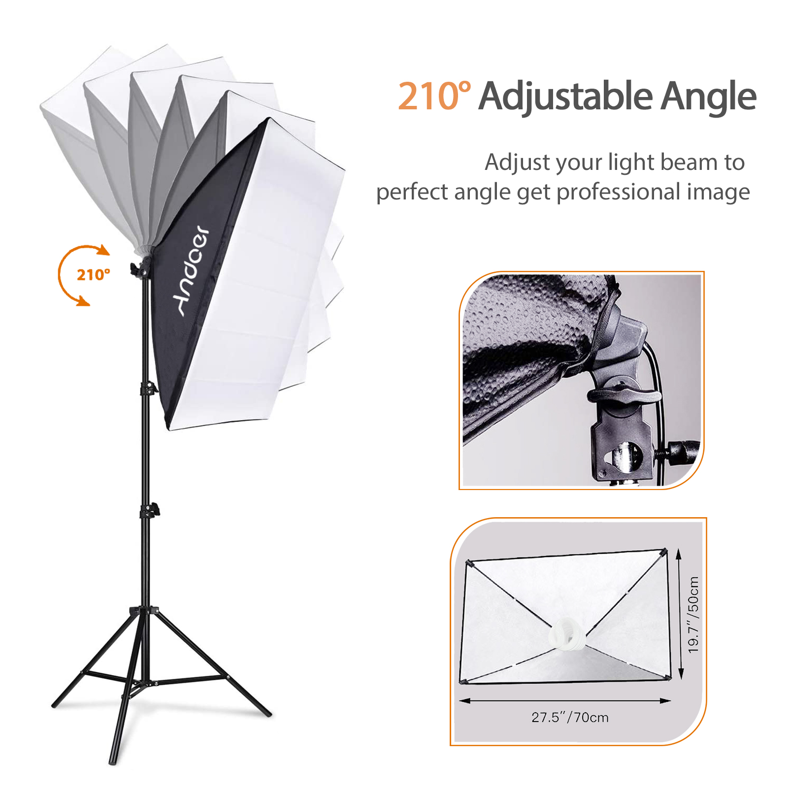 Ander Studio写真ライトキット、ソフトボックス照明 - Photography Lighting Product のレビューと価格