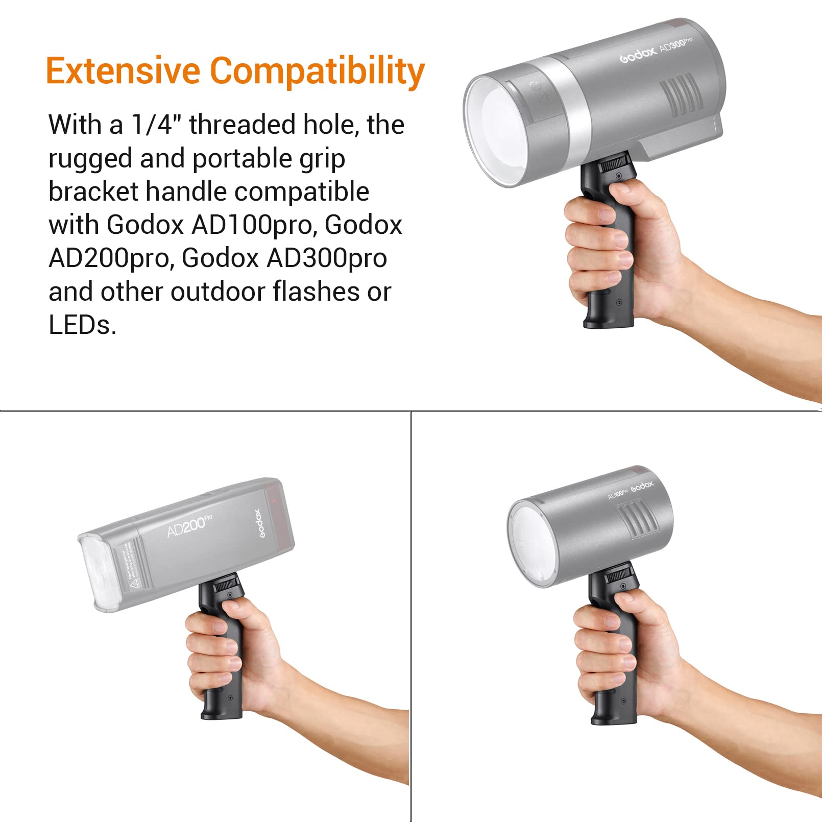 Godox FG-100 フラッシュグリップ ポータブルブラ - Photography Lighting Kit Godox のレビューと価格