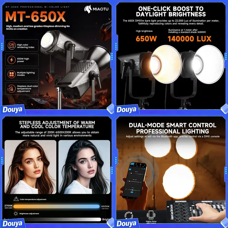MIAOTU 高出力写真用ライト 2700-6500K、AP - Photography Lighting Direction のレビューと価格