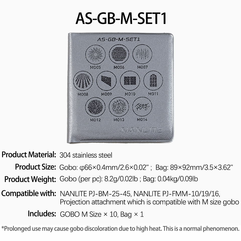 Nanlite AS-GB-M-SET Mサイズ GOBOパ - Snoot Flash Modifier のレビューと価格