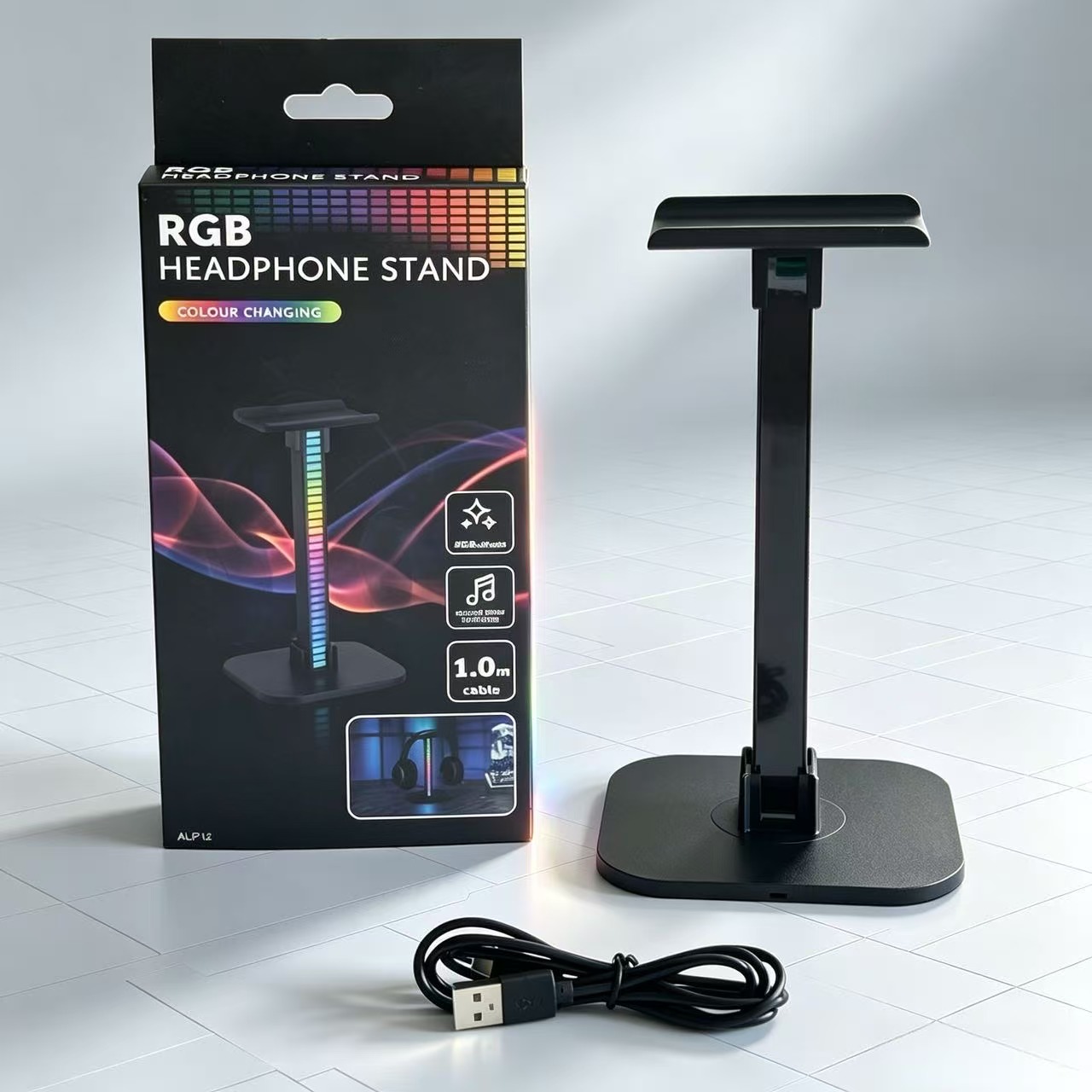 USBゲーミングヘッドホンスタンド RGBリズムライト付き  - Photography Lighting Game のレビューと価格