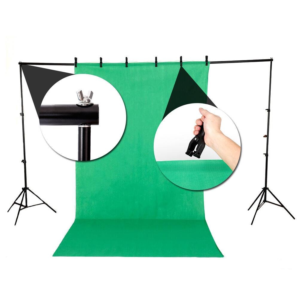 写真スタジオ撮影照明キット、傘、ソフトライトボックス、背景ス - Photography Lighting Kit With Backdrop のレビューと価格