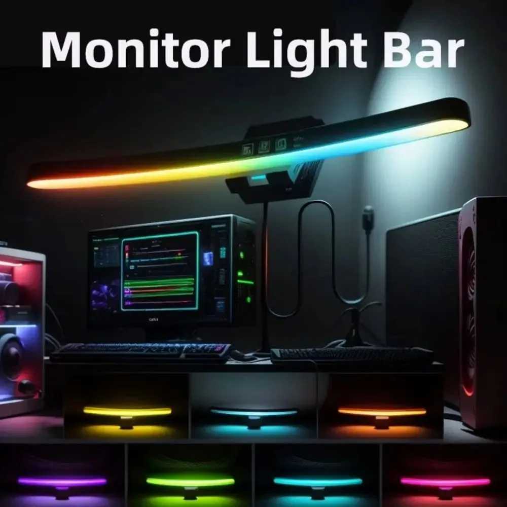 コンピューターモニターライトバーRGB音楽リズムスクリーンハ - Photography Lighting Game のレビューと価格